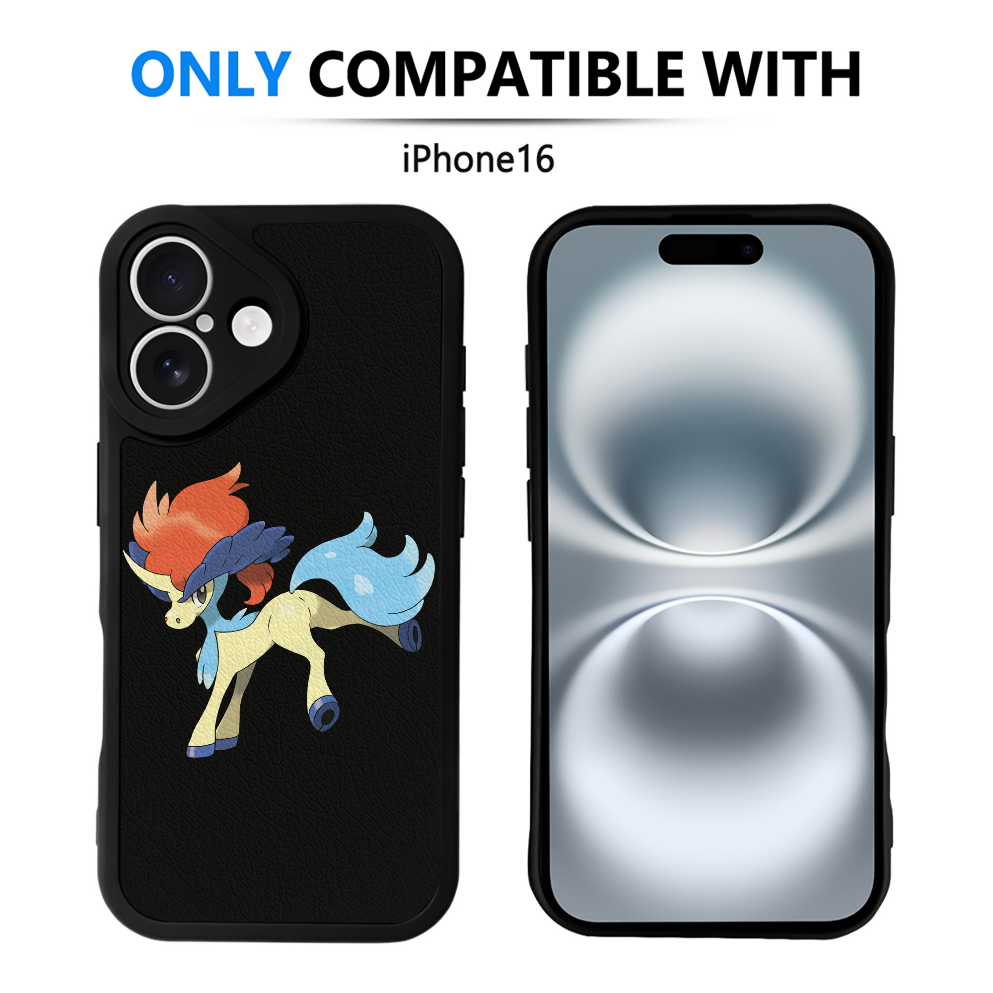 （画像用） ポケットモンスター Pokémon 【iPhone 16シリーズ対応】シリコンスマホケース（レザー調） 材質：シリコン